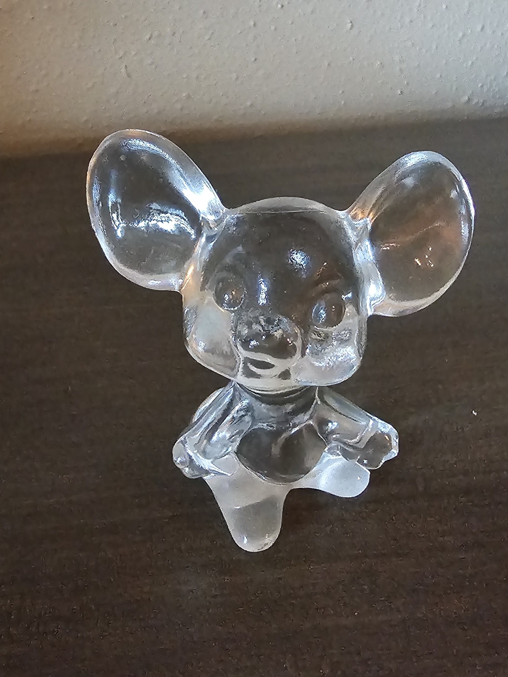 Clear Glass Mouse Figurine -
